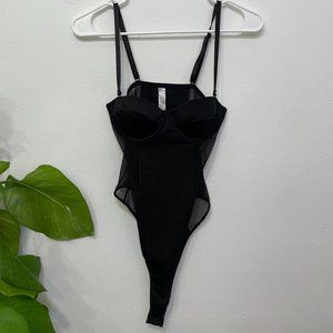 Black Leotard with Sheer Sides
